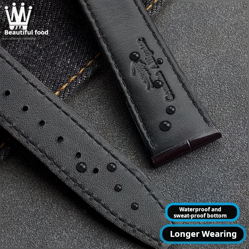 High quality wrist belt For IWC Watch strap Portuguese 7 Portofino crocodile Leather watchband men 20mm 21mm 22mm Metal buckle