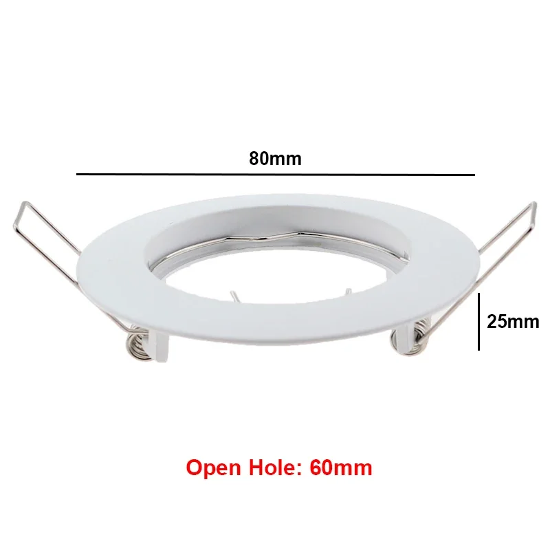 Zwart/Wit/Nickle Led Downlights Frame Ronde Armatuur Houders Verstelbaar Voor Mr16 Gu10 Lamp Houder Inbouw Led Spot Licht