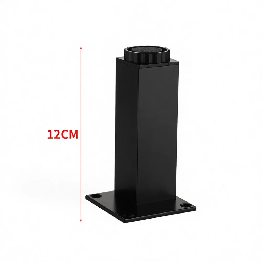 Modern Square Aluminum Furniture Feet Adjustable Support Legs Cabinet Couch Bed Risers Metal Hardware Bases Durable Components