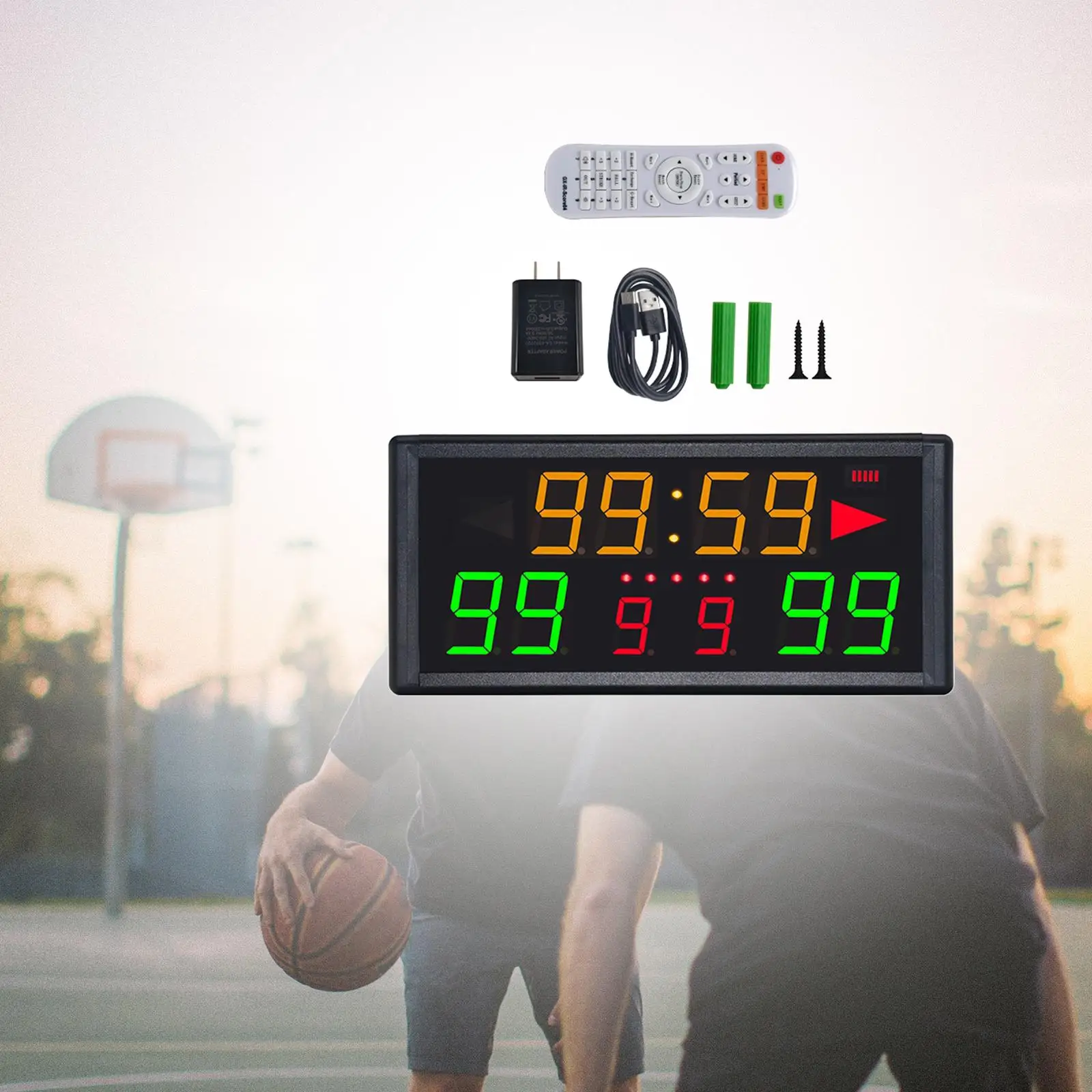 Digital Scoreboard Volleyball LED Display Durable Remote Control Score Clock