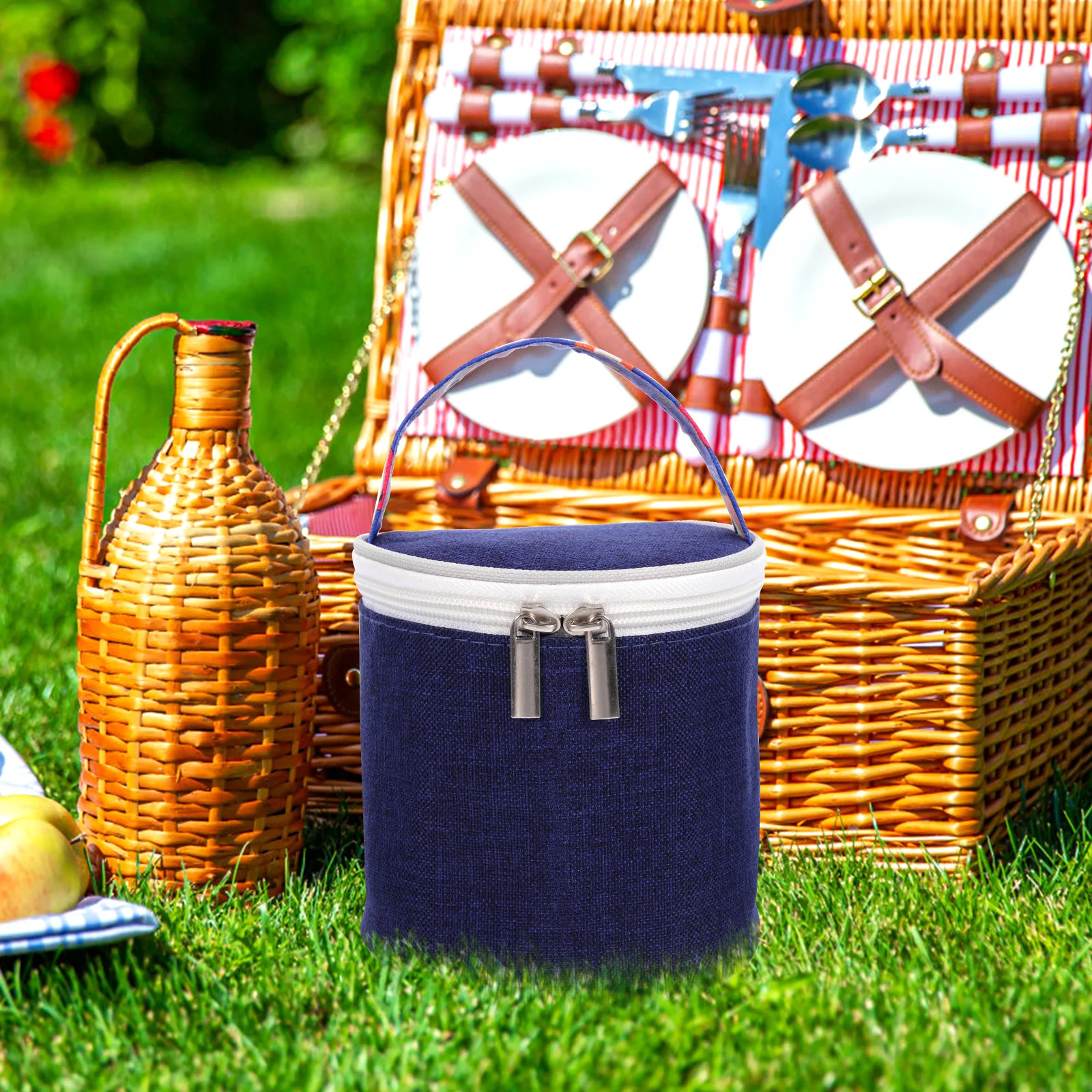 

Cup Storage Bag Insulated Lunch Cooler Portable Oxford Cloth Soup Hiking Wear Resistant Thermal Container Organizer