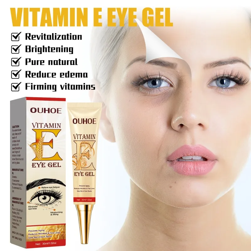 Vitamin E Tighten Anti Wrinkle Lighten Dark Circles Bags Reduce Fine Lines Firming Moisturizing Massage Skin Care Eye Area