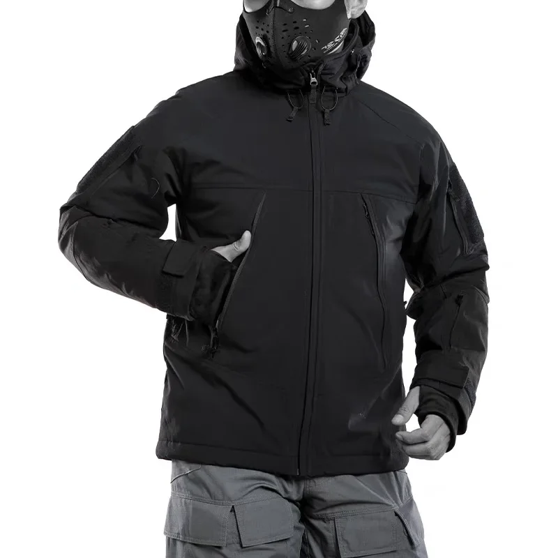 

Outdoor Hiking Jackets Tactical Jacket Camouflage Cotton Clothes Men Winter Windproof Warm Hooded Windbreaker Coat