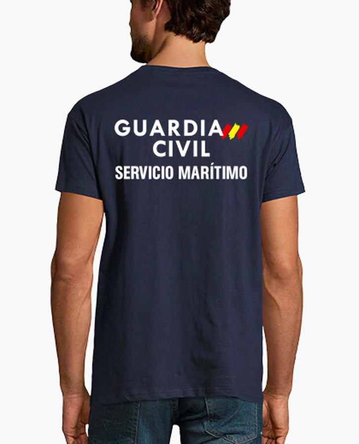 Guardia市民エスパーニャ。スペイン市民ガード海上サービスtシャツ半袖カジュアル綿100% oネック夏メンズtシャツ