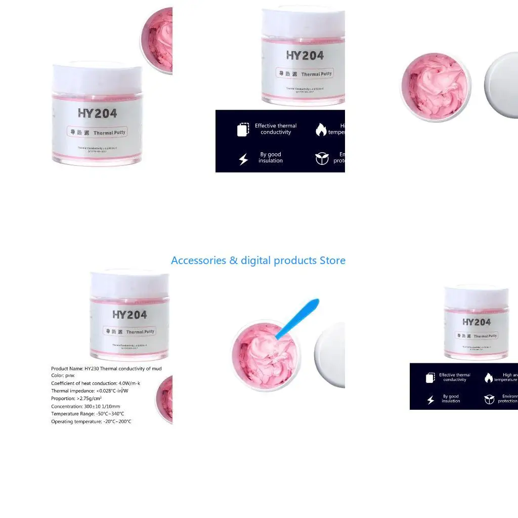77JD HY234 4.0W Pink Thermal Grease Paste Compound Chip Cooling for CPU GPU Computer