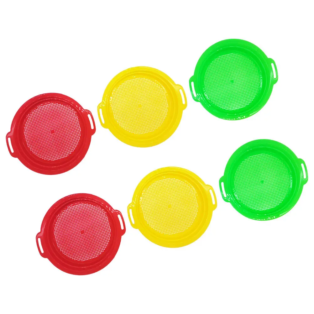 6Pcs Beach Sand Sifter Creative Outdoor Playset for Kids Summer Sand Sieve Shell Sifter for Beach Adventure Small Sieve