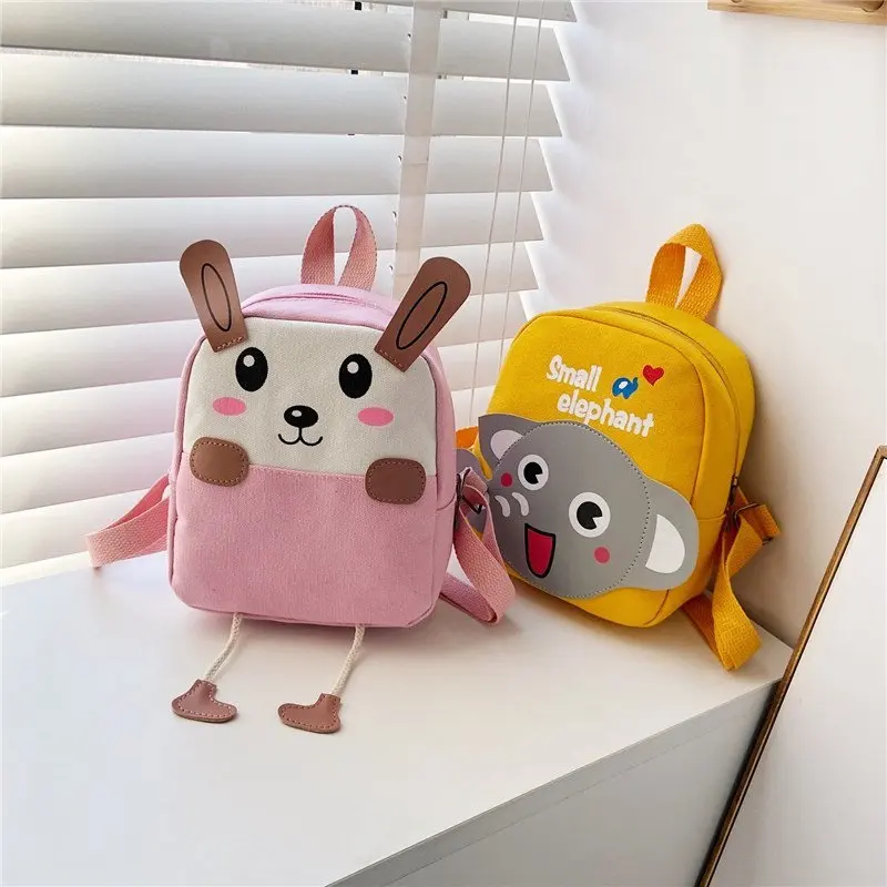 Kinder rucksack für Jungen Cartoon Tier Mädchen Schult aschen Kindergarten Leinwand Schultern Tasche Kinder Geburtstags geschenke Mochila Infantil