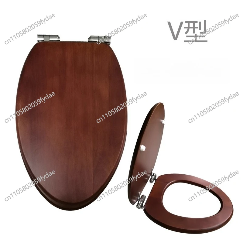 

Крышка унитаза из цельного дерева, сменная резиновая деревянная крышка, длинная V-образная специальная быстроразъемная петля из нержавеющей стали с медленным падением