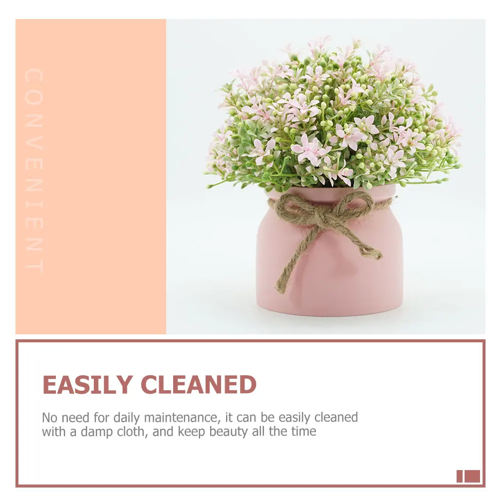

2Pcs Artificial Silk chid Plants Decor Home Bonsai Fake Green Plant naments PVC Material Lifelike Flower Arrangement for Living