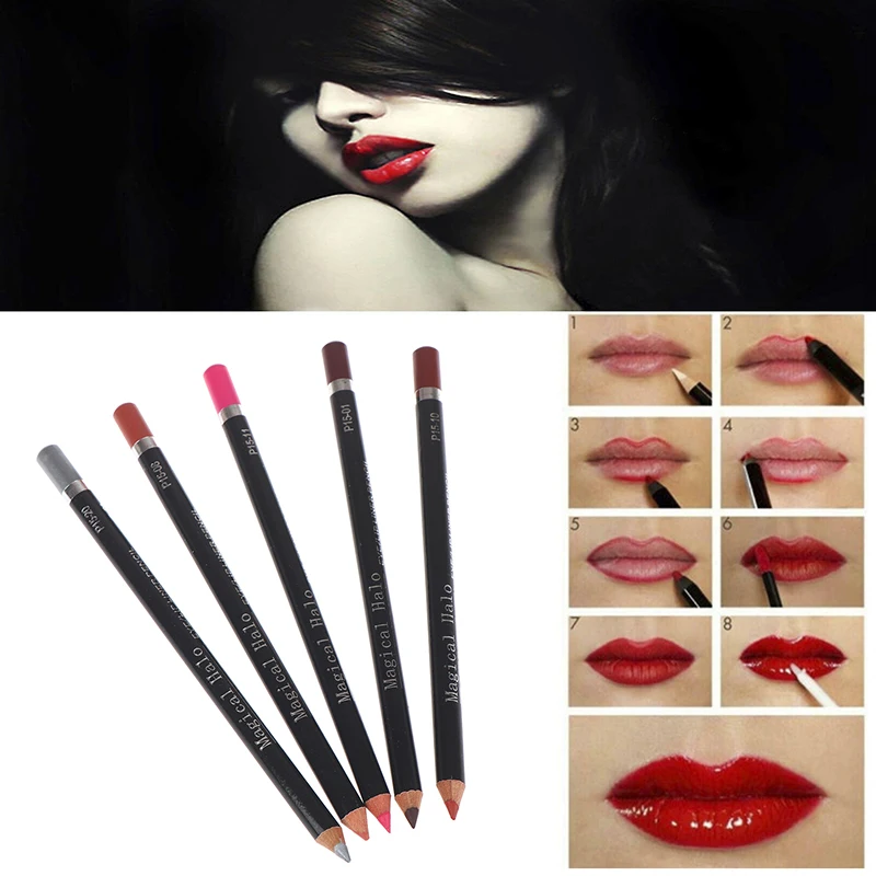 Professional Long-Lasting Matte Lip Liner Perfect Outline Filling Plumping Lip Makeup Lipliner Waterproof Smooth Lipstick Pencil