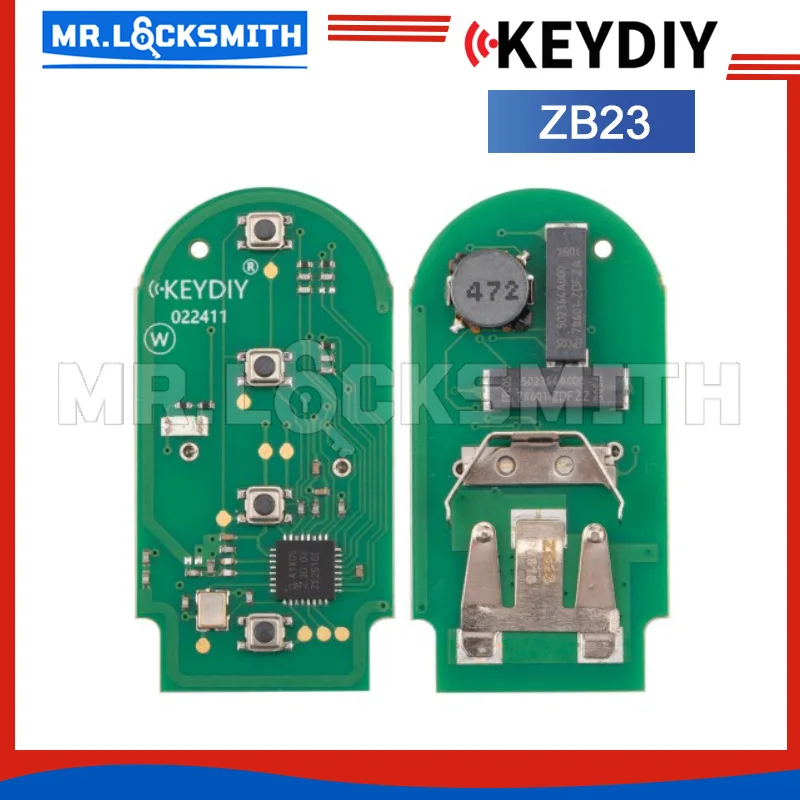 MRLOCKSMITH KEYDIY KD ZB Series ZB23 Universal Smart Remote PCB 3+1 Buttons (PCB Only)