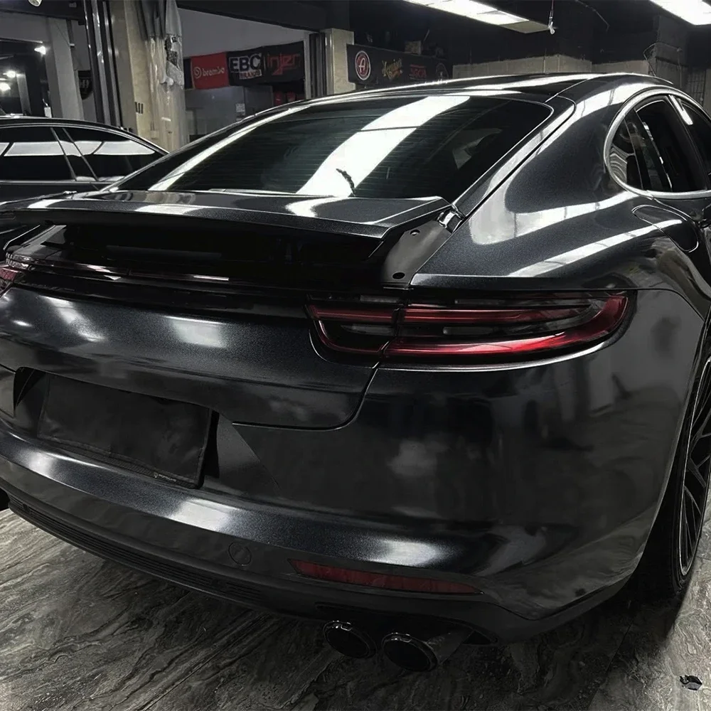 لامعة اللؤلؤ الأسود PET سيارة التفاف الفينيل فيلم احباط ملصق ورقة السيارة ملصق مائي سيارة التفاف احباط السيارات ديكور ملصق الهواء فقاعة الحرة #4