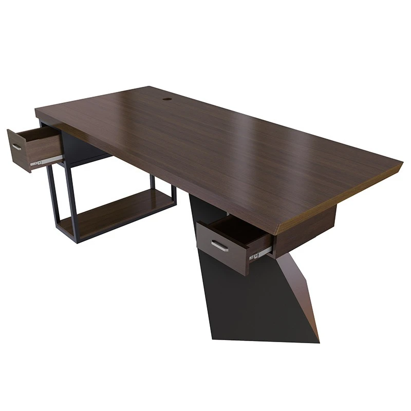 

Nordic light luxury solid wood bedroom study computer simple office boss table home creativity