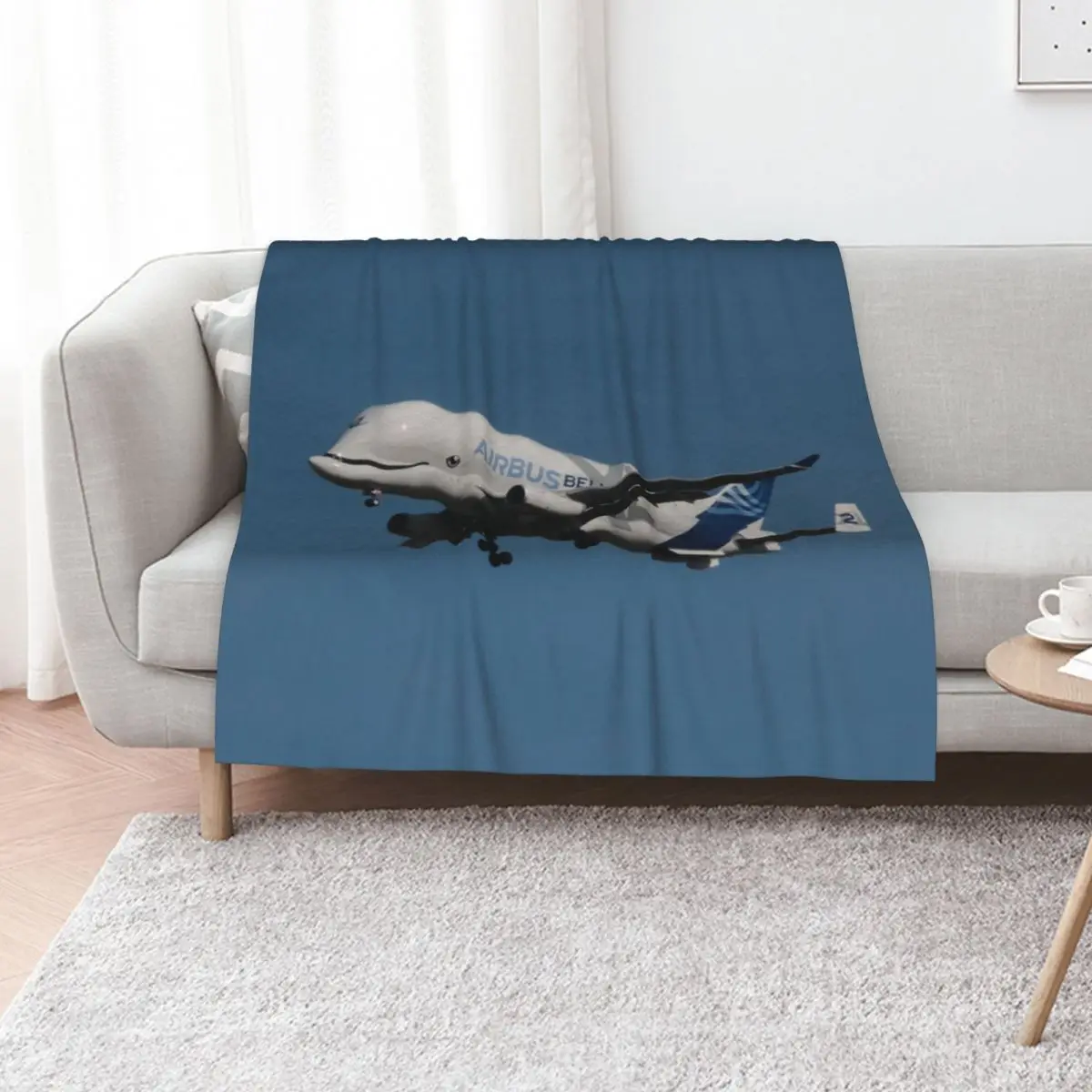 The Airbus Beluga XL Throw Blanket Furry For Baby sofa bed Soft Nap Cute Blankets