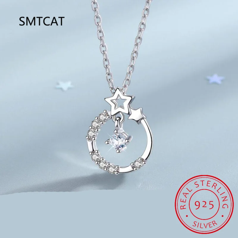 0.5CT 5mm moissanite Pendant necklace for women beating heart 925 sterling silver round Brilliant cut chain with GRA Gift