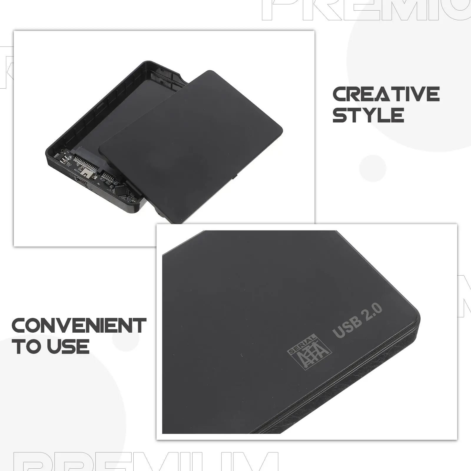 Festplatten-Aufbewahrungsbox, externes SSD-Gehäuse, Gehäuse für Computerlaufwerk, versteckte Versteckbehälter 2.0, Bargeld