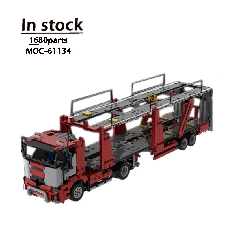 

MOC-61134City Freight Semi Trailer Transporter Assembly Splicing BuildingBlocksModelMOCCreativeEducationBuilding Blocks Toy Gift