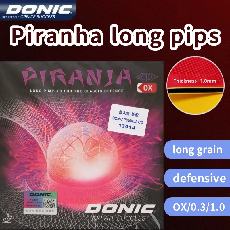 genuine-donic-piranja-cd-piranha-p1-table-tennis-rubber-sheet-long-rubber-cover-single-rubber-sheet-13014