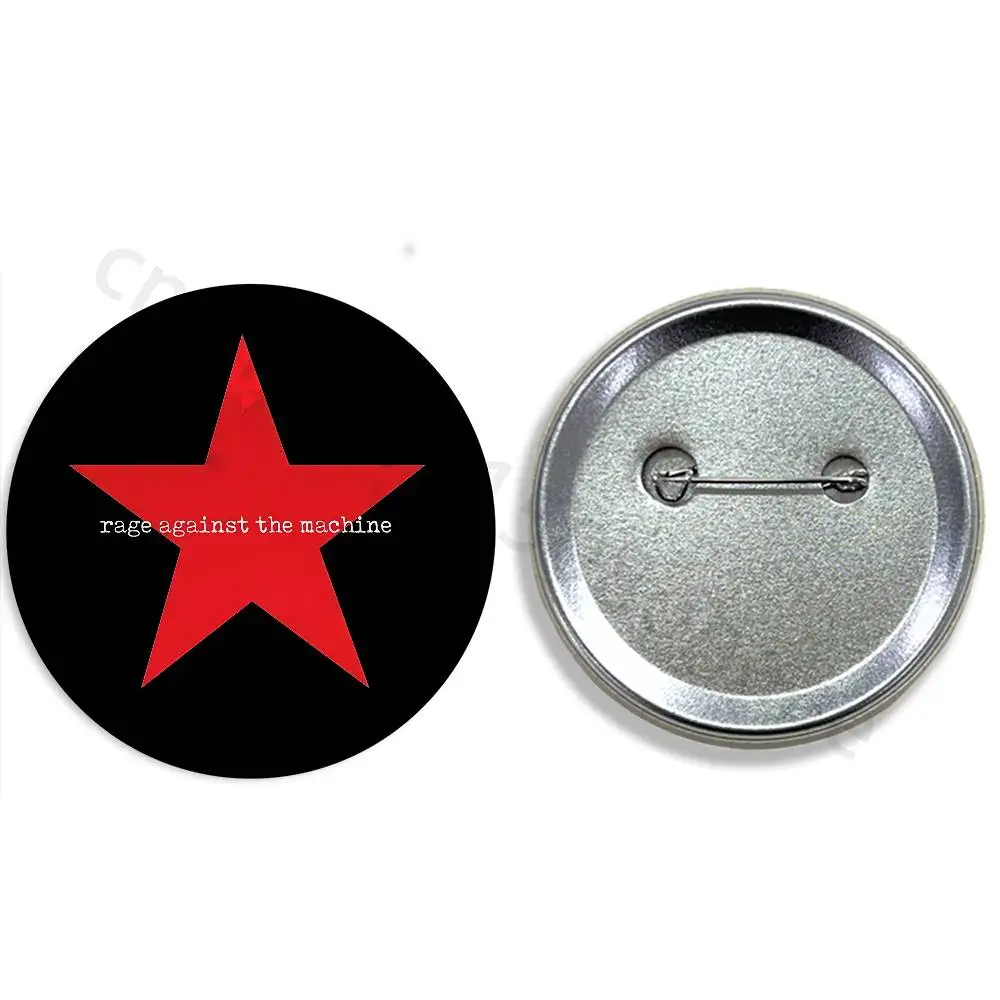 R-Rage Against the Machine 32/44/58mm Handmade Pins Round Brooch Badge Backpacks Clothes Jewelry Gifts
