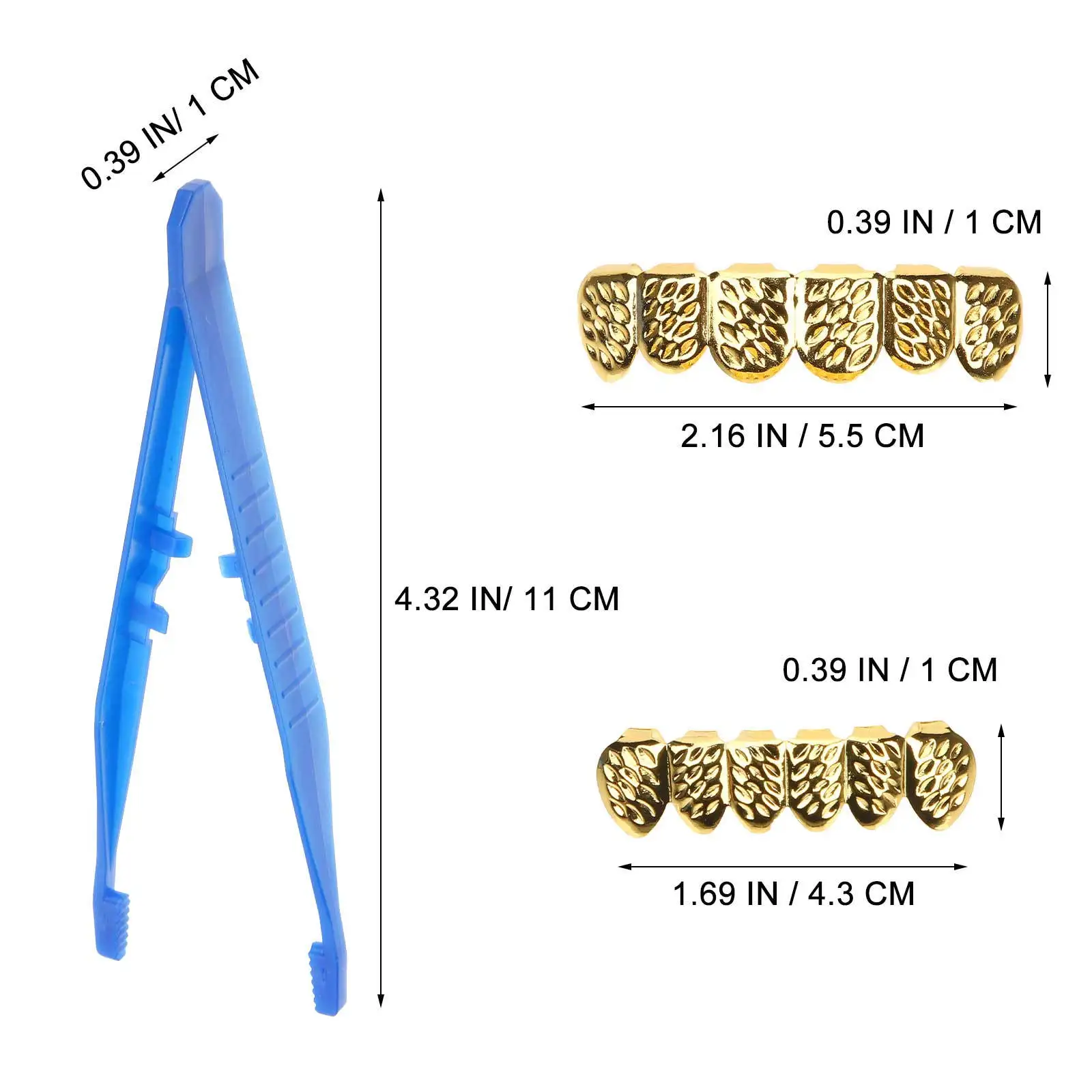 

1Set Fake Gold Teeth Hip Hop Grills Cap Punk Jewelry Stylish Look for Festival Party Cosplay Stage Show Grills for Your Teeth