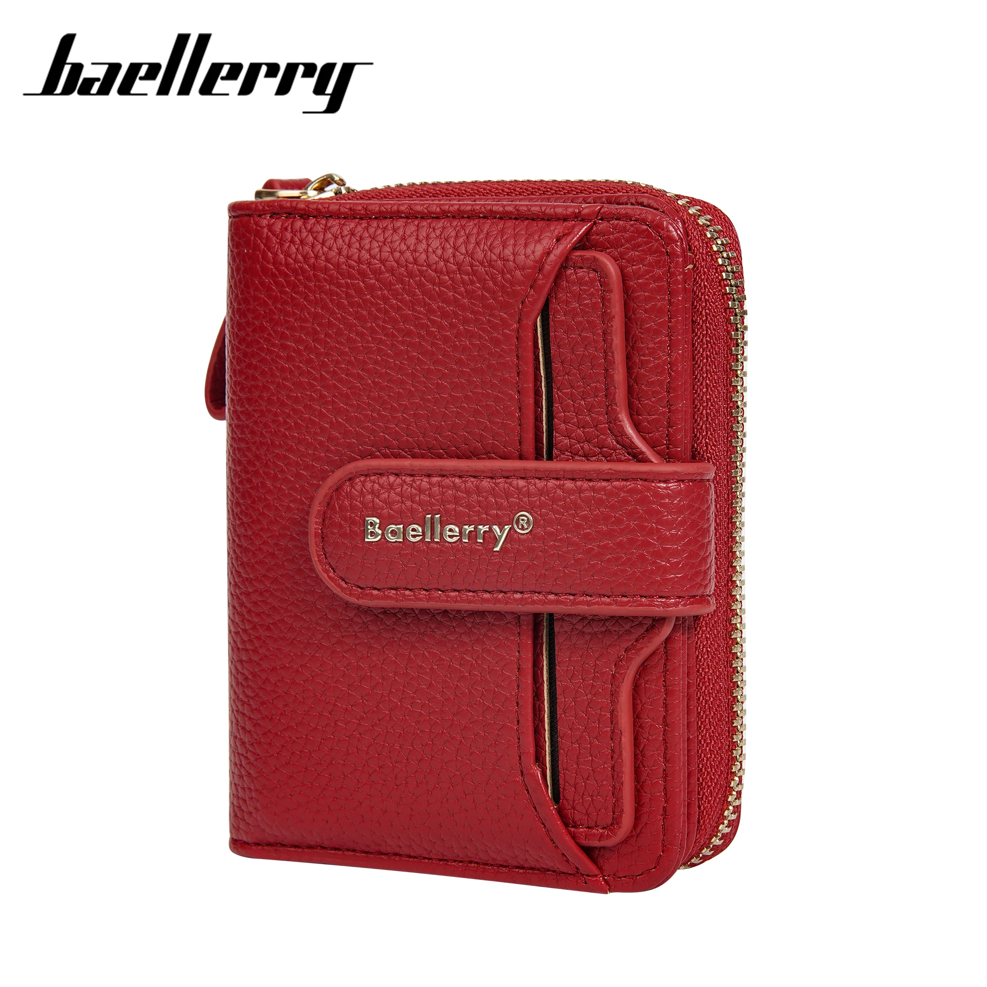 Женский стильный кошелек Baellerry с молнией по периметру, многофункциональный, с защитой от RFID, 6 отделений для карт и карман для монет, минималистичный подарок