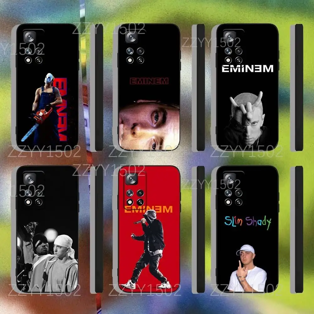 

Rapper Eminem Slim Shady Phone Case For Samsung S25,S24,Ultra,S20,S30,Plus,S22,S23,Ultra,Plus,5G Black Silicone Soft