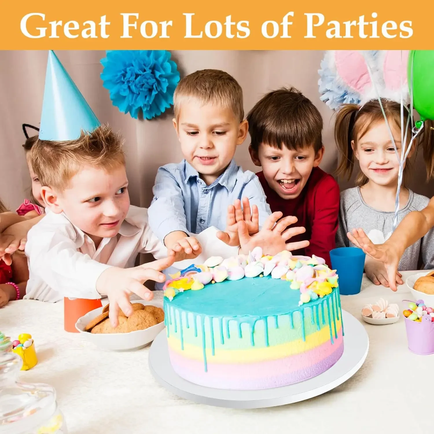 10PCS 8/10/12 Inch Cake Round Boards 1/2 Inch Thick Cake Drums Professional Cake Decoration Cardboard for Wedding Birthday Party