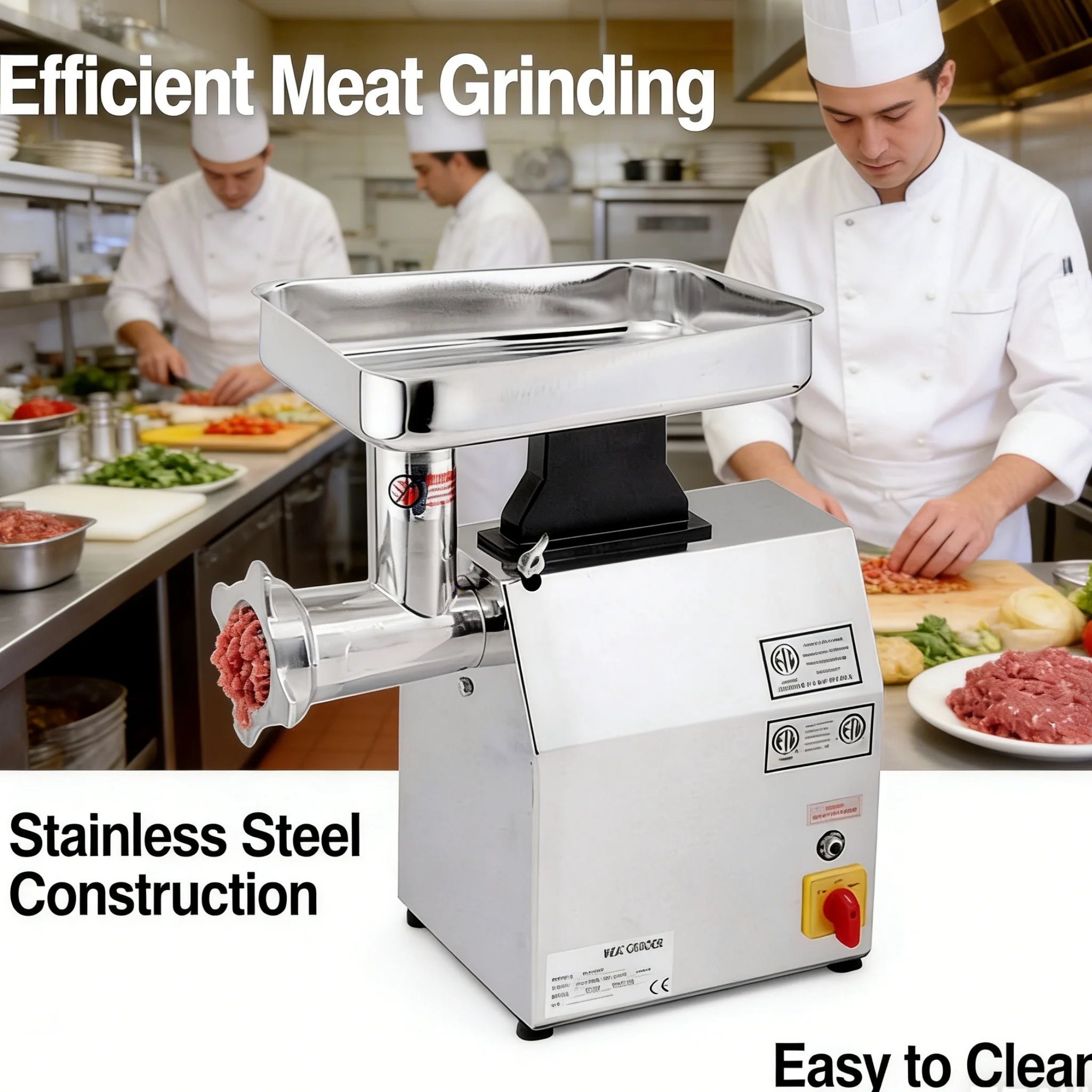 

ETL Certified 800w Commercial Meat Grinder Stainless Steel Electric Meat Processing Machine For Food Processing