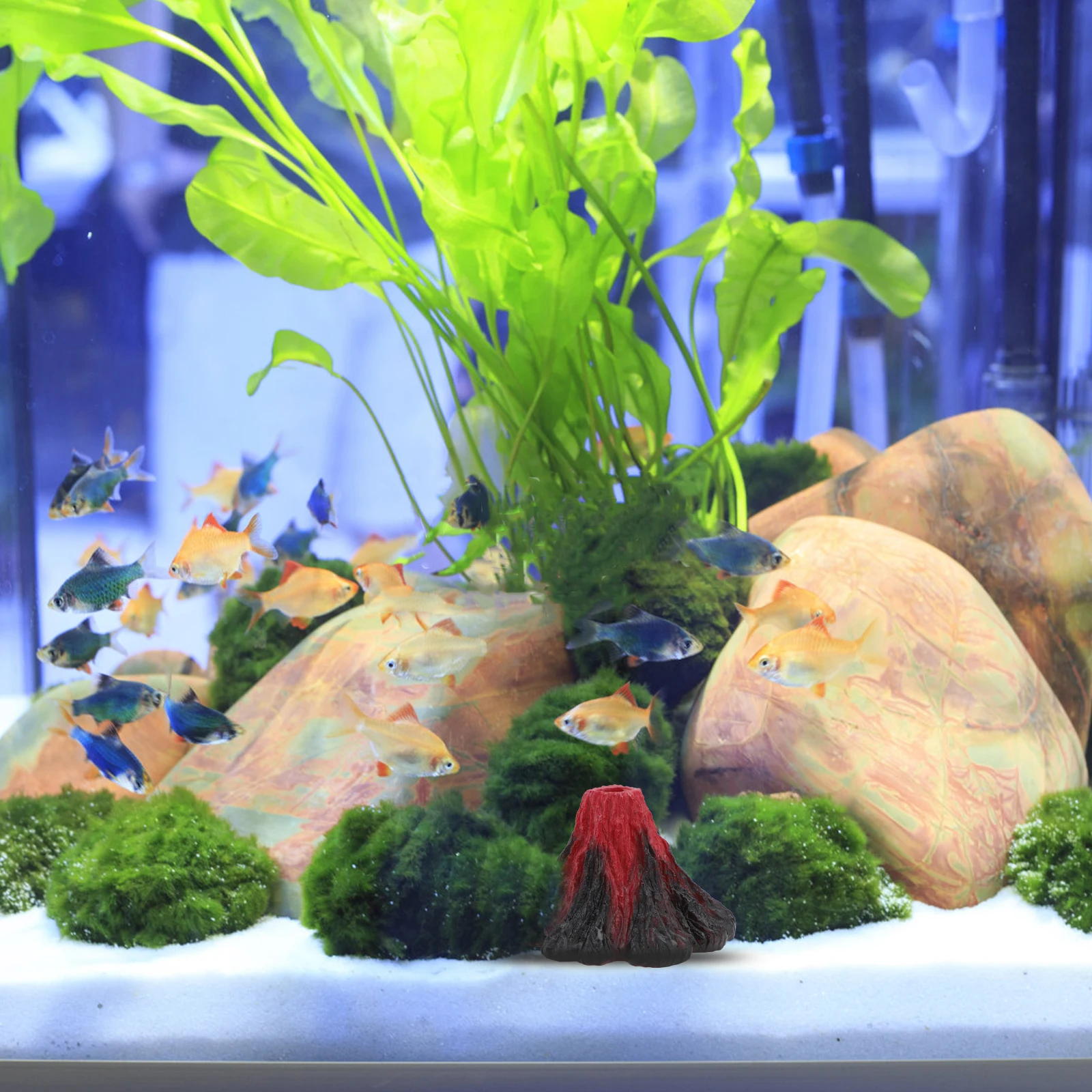 

Volcanic Rock Decoration Aquarium Resin Artificial L scaping Oxygen nament Durable Fish Tank Decor Fresh Water Easy