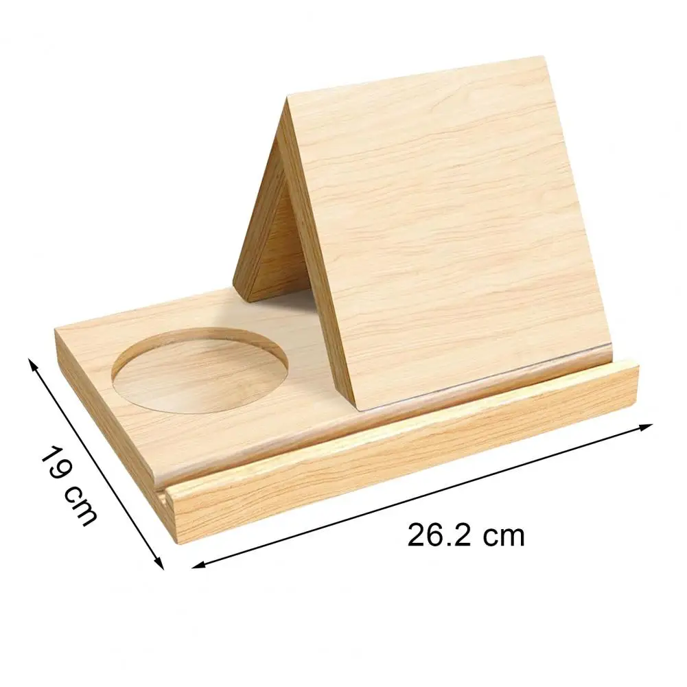 رف كتب خشبي ثلاثي مع حامل أكواب وفتحة كمبيوتر لوحي ، حامل كتب متعدد الوظائف ، منظم بجانب السرير ، غرفة نوم منزلية