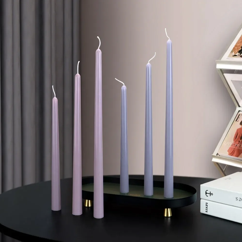 Multi Size with Base Cylinder Acrylic Candle Mould Long Pole Candlestick Plastic Mold Home Artist Column Gift DIY Wedding Decor