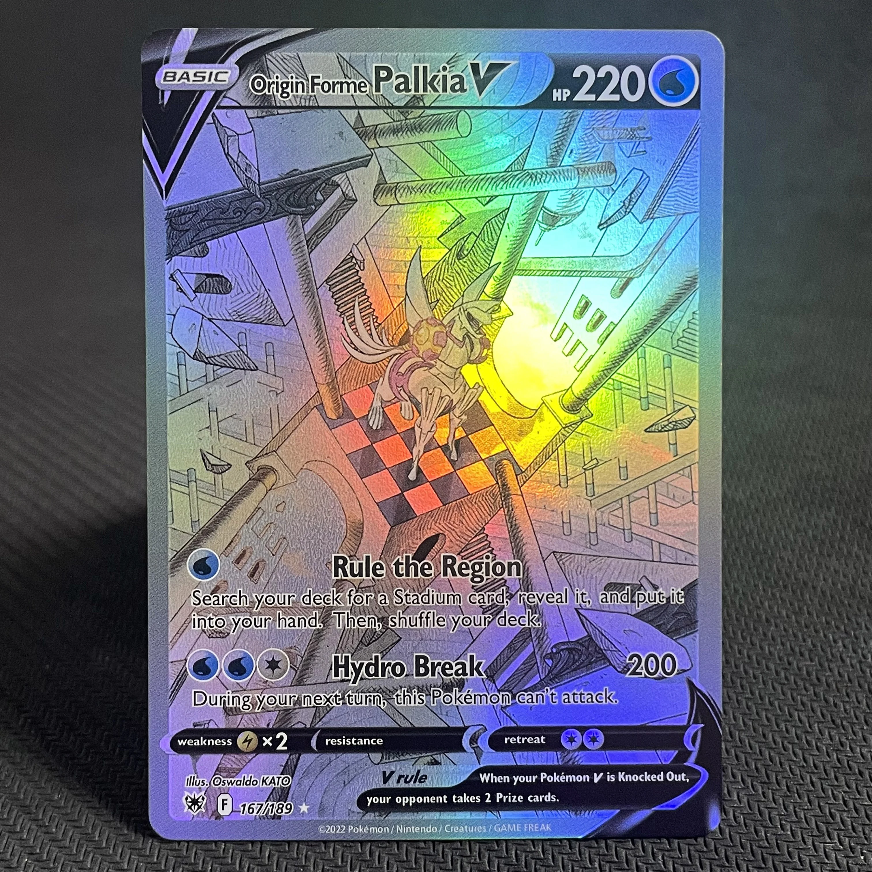 PTCG Proxy V مجموعة بطاقات TCG Entei Leafeon Palkia Pikachu v TG16/TG30 كامل الفن هولو نادر للغاية لتقوم بها بنفسك بطاقة PKM للأطفال هدايا