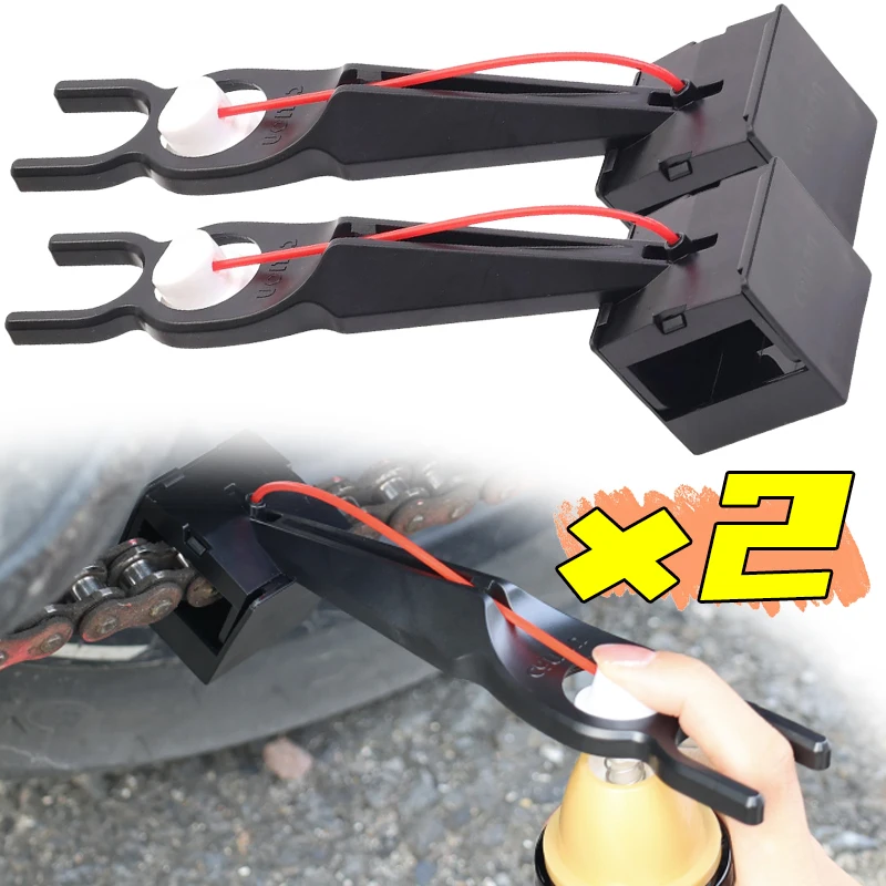 Gear Chain Mounted Oil Diverter Motor Chain Lube Applicator Chains Maintenance Repair Tool Motorcycle Chain Oiler Spray 1/2pcs