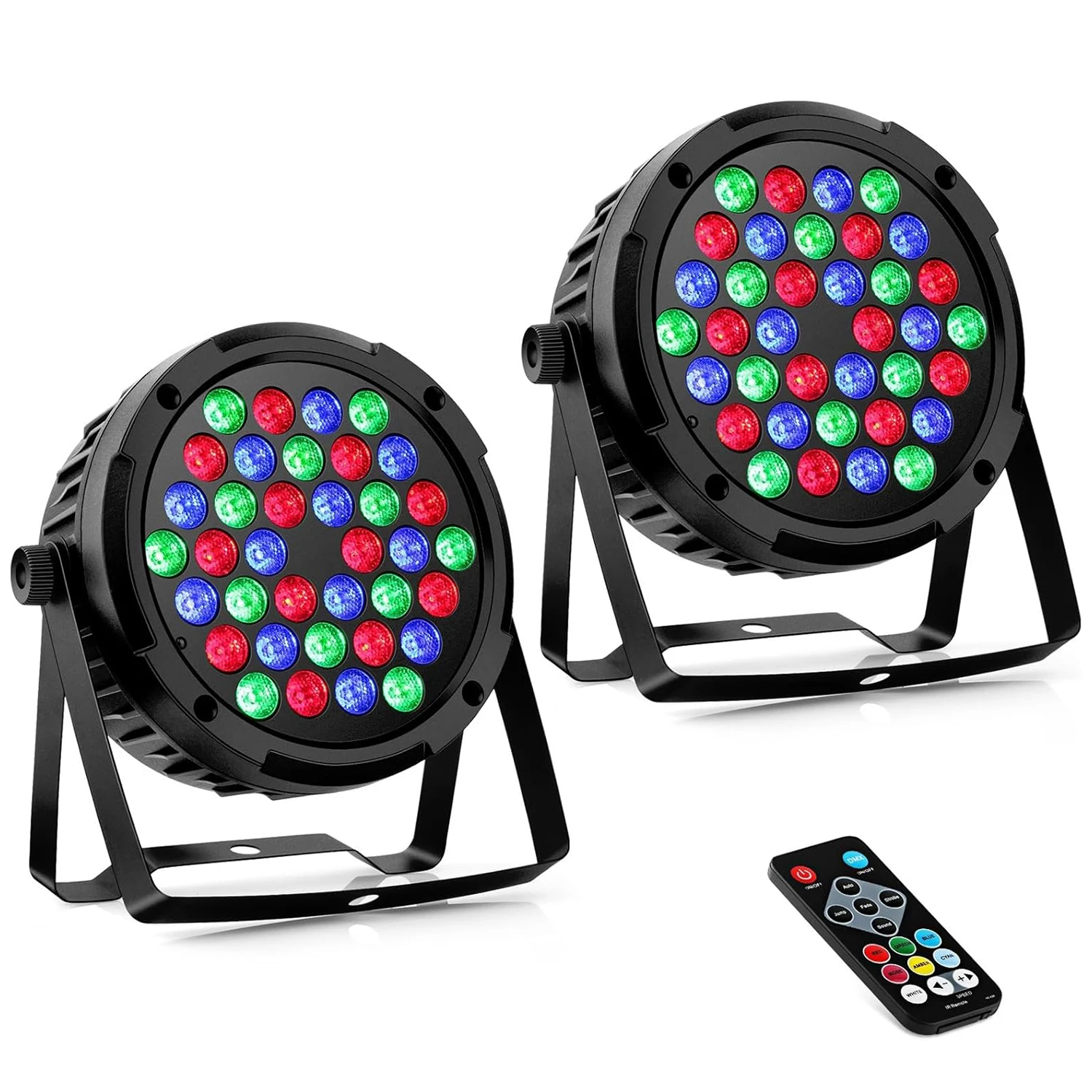 

36LEDs RGB Stage Par Lights 36W Sound Activated Remote DMX Control DJ Music Dance Party Wedding Church Bar Club Stage Lighting