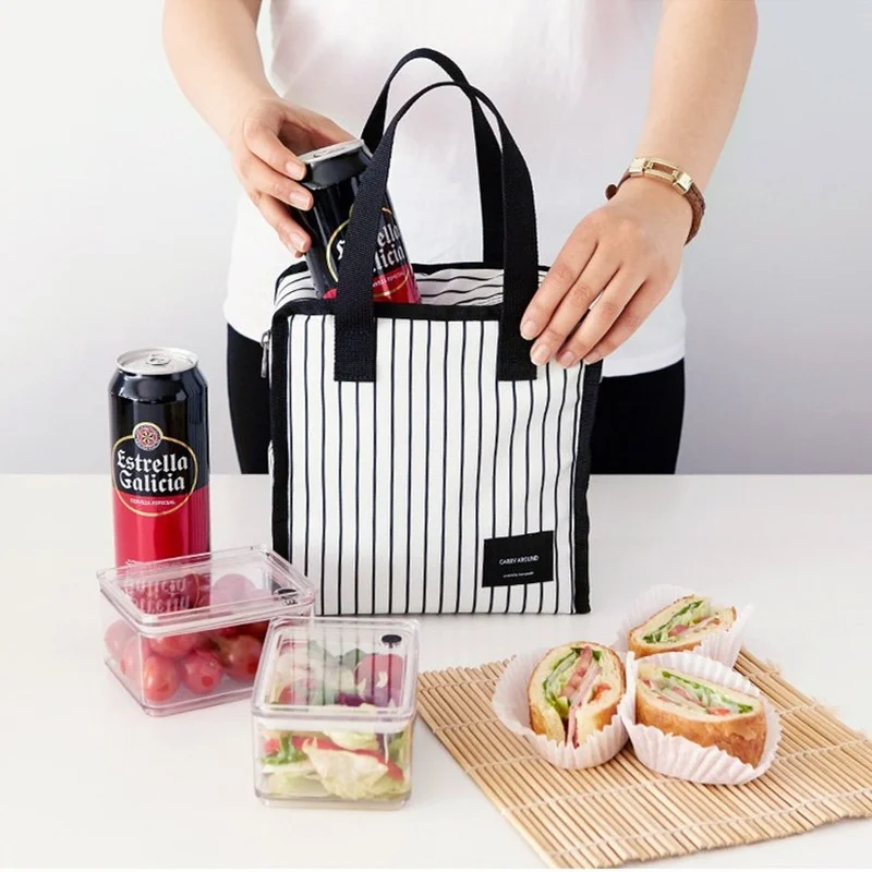 Simplicity Lunch Bag Office Worker Bring Meals Thermal Pouch Child Picnic  Beverage Snack Fruit Keep Fresh Handbags Lonchera