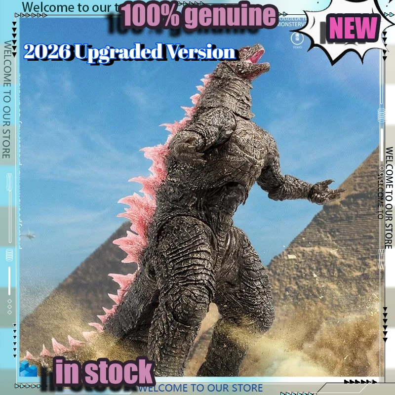 

In Stock HIYA 18cm Godzilla Vs. King Kong 2 Empire Rise Action Figure Pink Back EBG0412 Moving Model Gift Collection Statue Toys