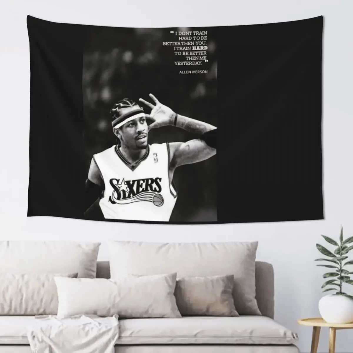 Allen Iverson poster, Philadelphia 76ers, Wall Decor for Gym, Office Decor 11 x 17 Tapestry Decor Home Tapestry