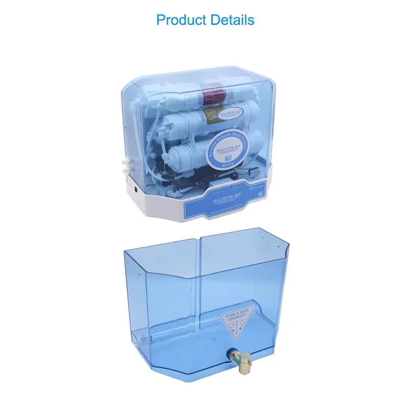 Alkaline 75 Gpd 6 Stage Uv Household Drink Reverse Osmosis Water Filtration Filter Purifier System With Storage Tank