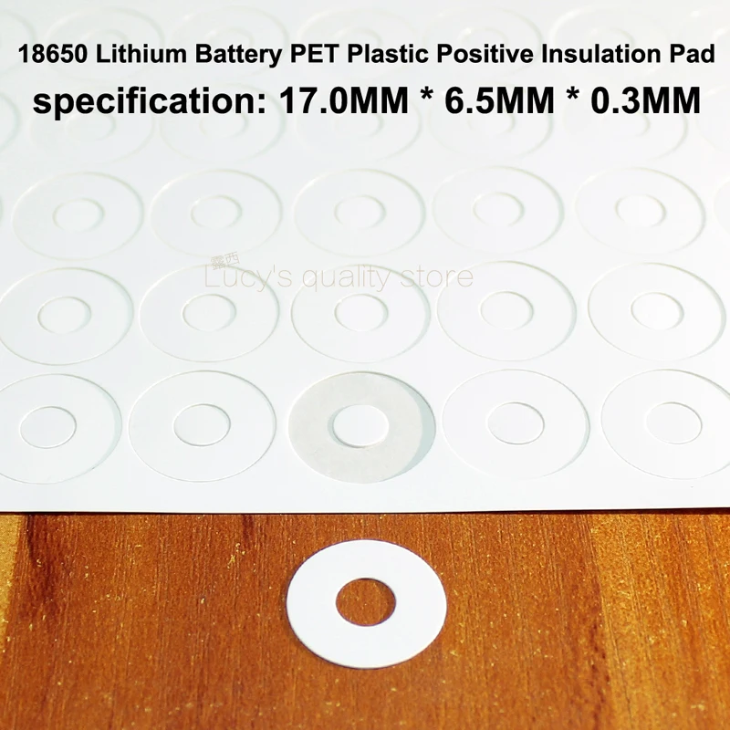 100 sztuk oryginalny importowane różne marki 18650 bateria litowa PET zielone plastikowe pozytywne hollow tip uszczelka izolacyjna 17*6.5*0.3