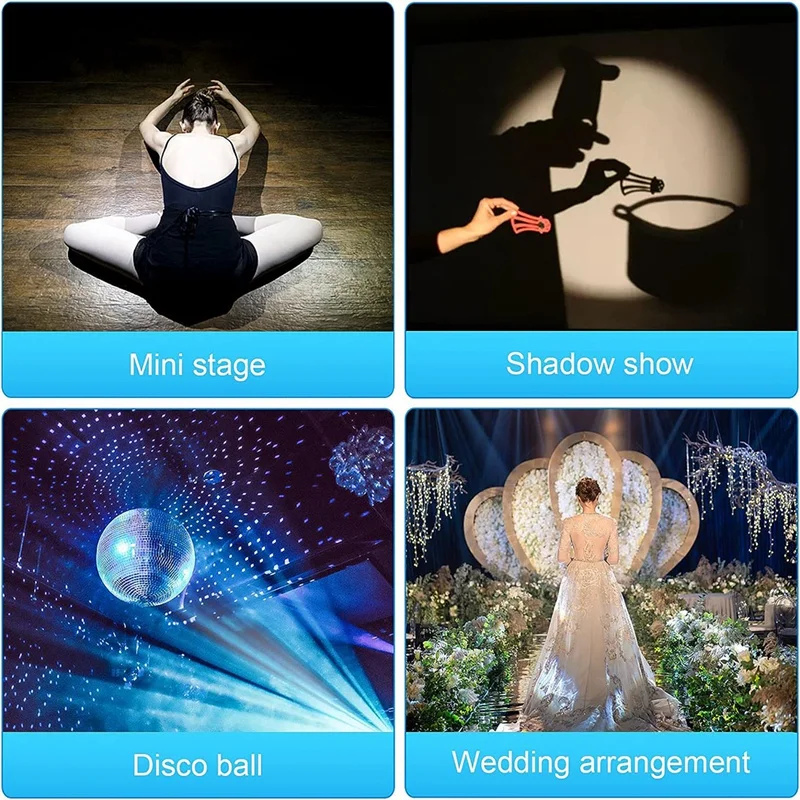 Pinspot Light avec télécommande, Chang Ball, DJ Party, EU Plug