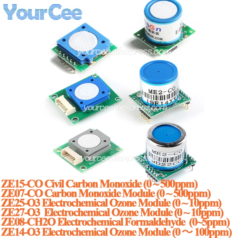 ZE07-CO Carbon Monoxide CO Sensor ZE15-CO ZE25-O3 ZE07-CO ZE27-O3 ZE14-O3 Air Gas Alarm Detection Module Carbon Monoxide