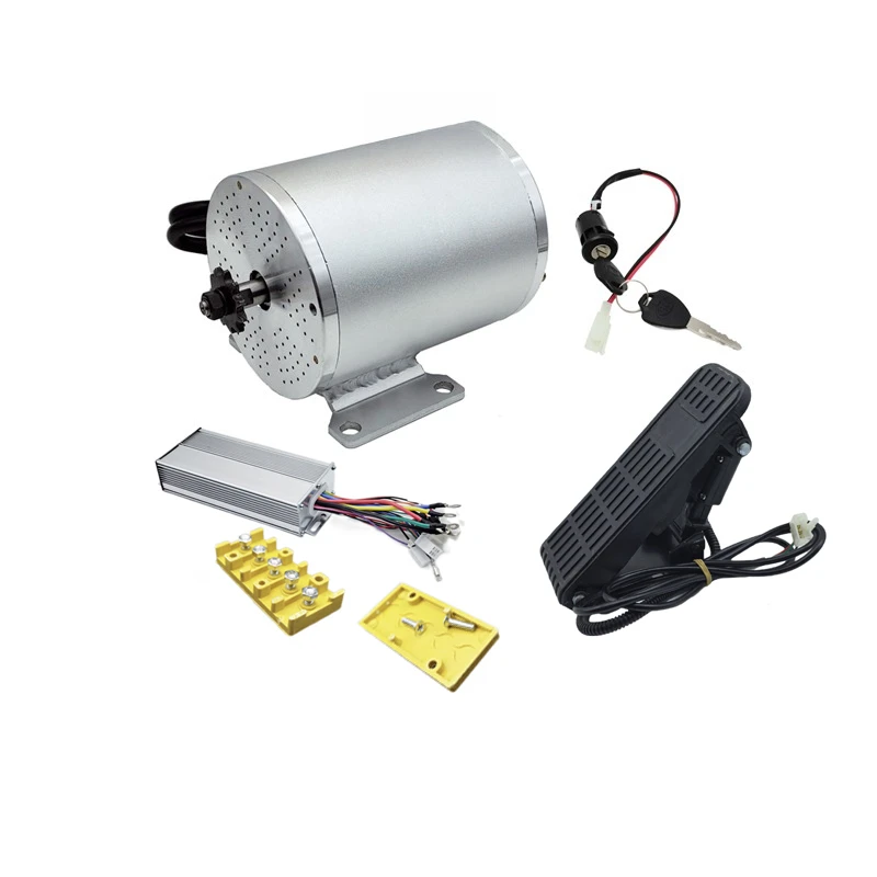 MY1020 36V 48V 800W Brushless DC Motor Kit,DIY Conversion Motor Accessory Set for Electric Motorcycle Go‑Kart Modifying
