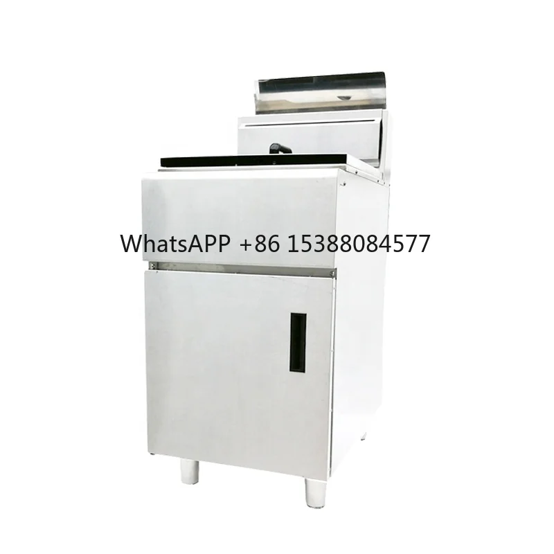 

Factory Direct Stainless Steel Floor Standing Potato Deep Fryer Double Tank Comercial Fryer