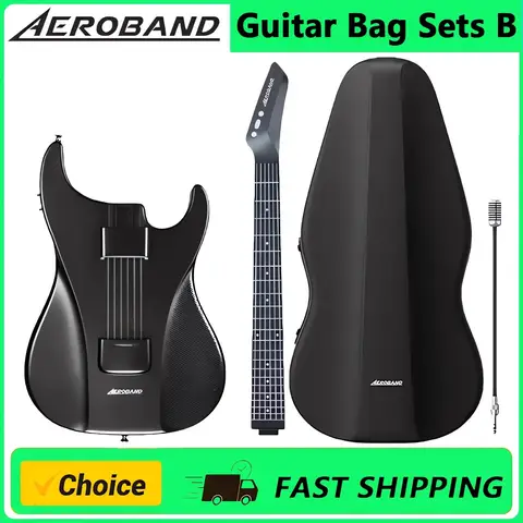 에어로밴드 기타 일렉트릭 기타 무통 실리콘 스트링 여행용 올인원 9가지 사운드 스타일 어쿠스틱 베이스 스피커 마이크 포함