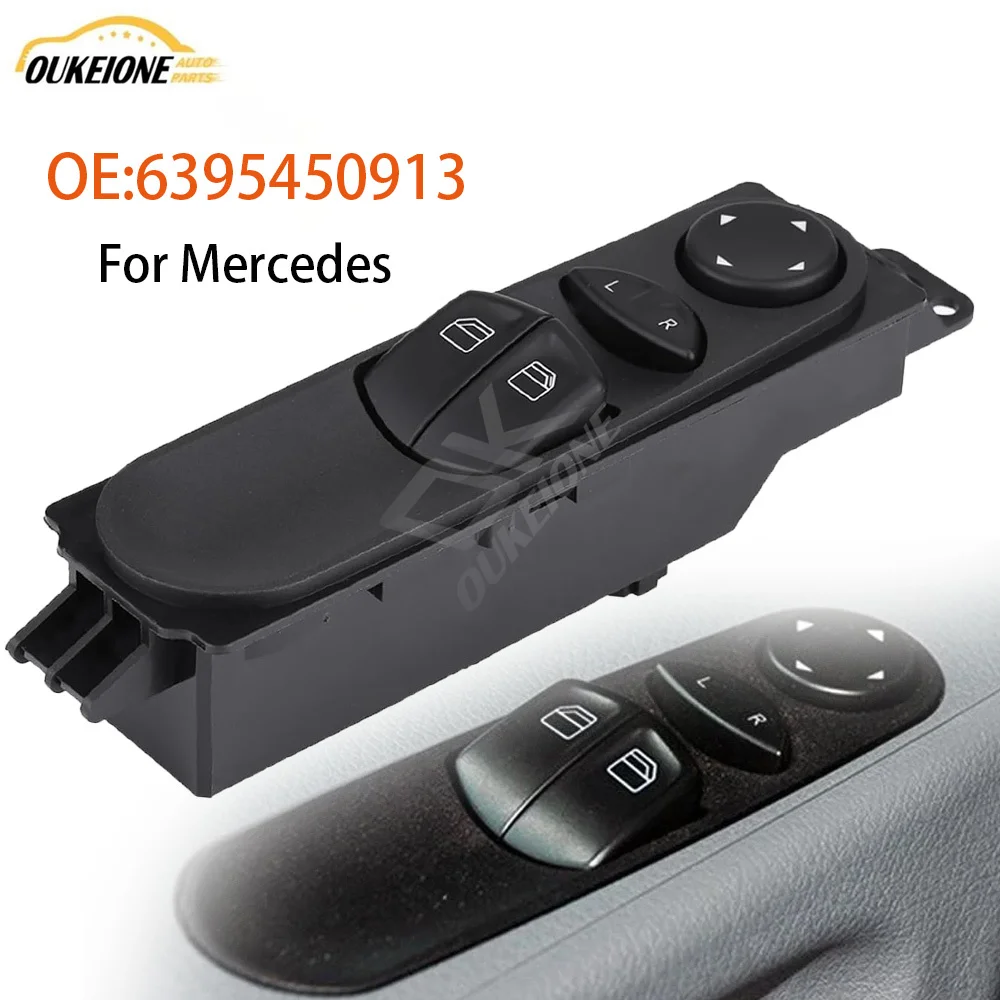 6395450913 Front Left Window Control Switch Button 7Pins for Mercedes -Benz W639 Vito Mixto Kasten 2003-2015 Car Accessories