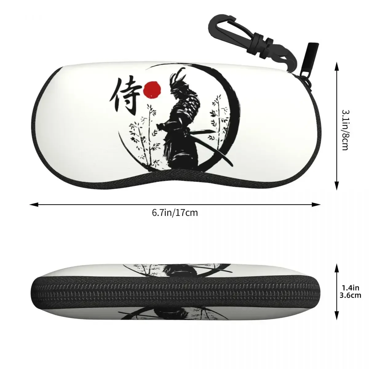 Casing pelindung kacamata Samurai Jepang kustom casing kacamata hitam lucu tas kacamata Katana Bushido