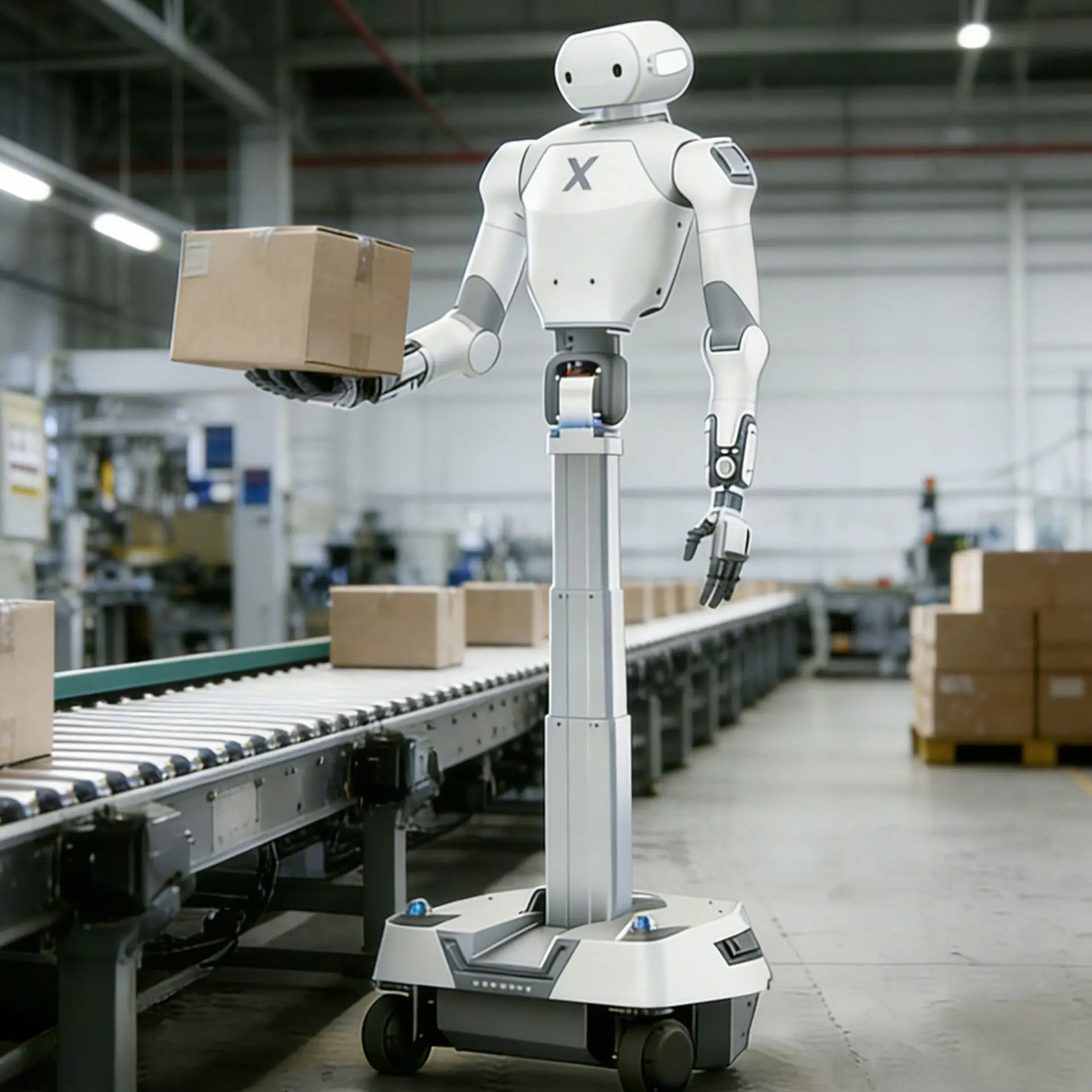 Lifting column for waist base of wheeled robot collaborative robot
