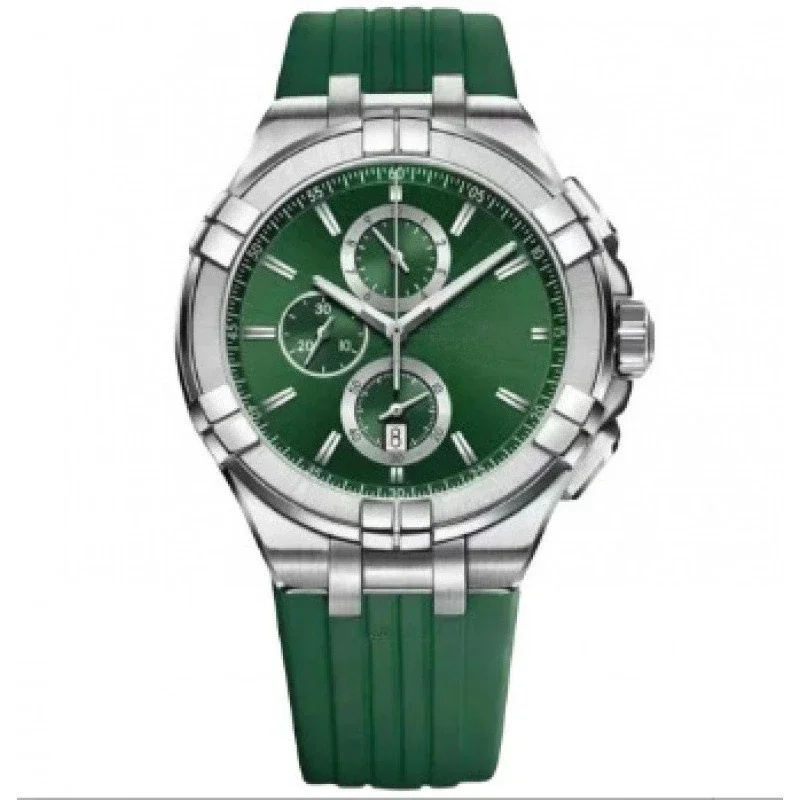 Luxury Mens Chronograph Watch with Date 3 Subdials Quartz Movement High Quality Casual Fashion Wristwatch Stainless Steel Band