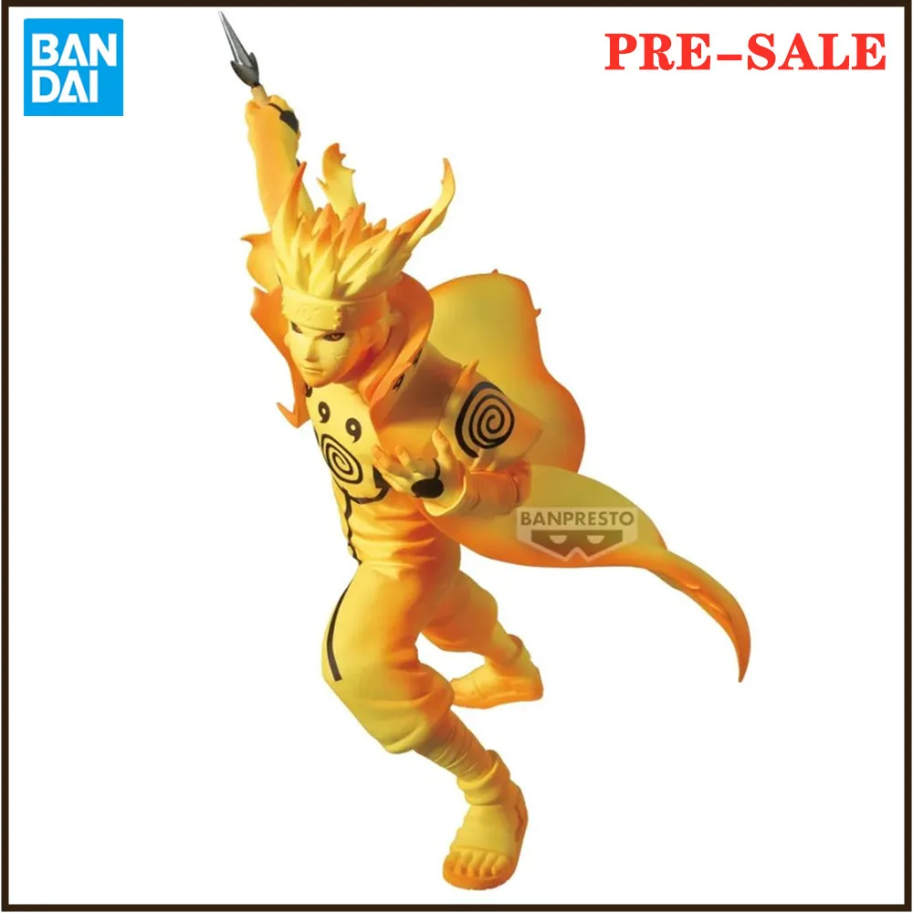 Original Anime Figure Bandai NARUTO SHIPPUDEN VIBRATION STARS-NAMIKAZE MINATO-Ⅲ Action Figure Toys 14cm Figurine Model