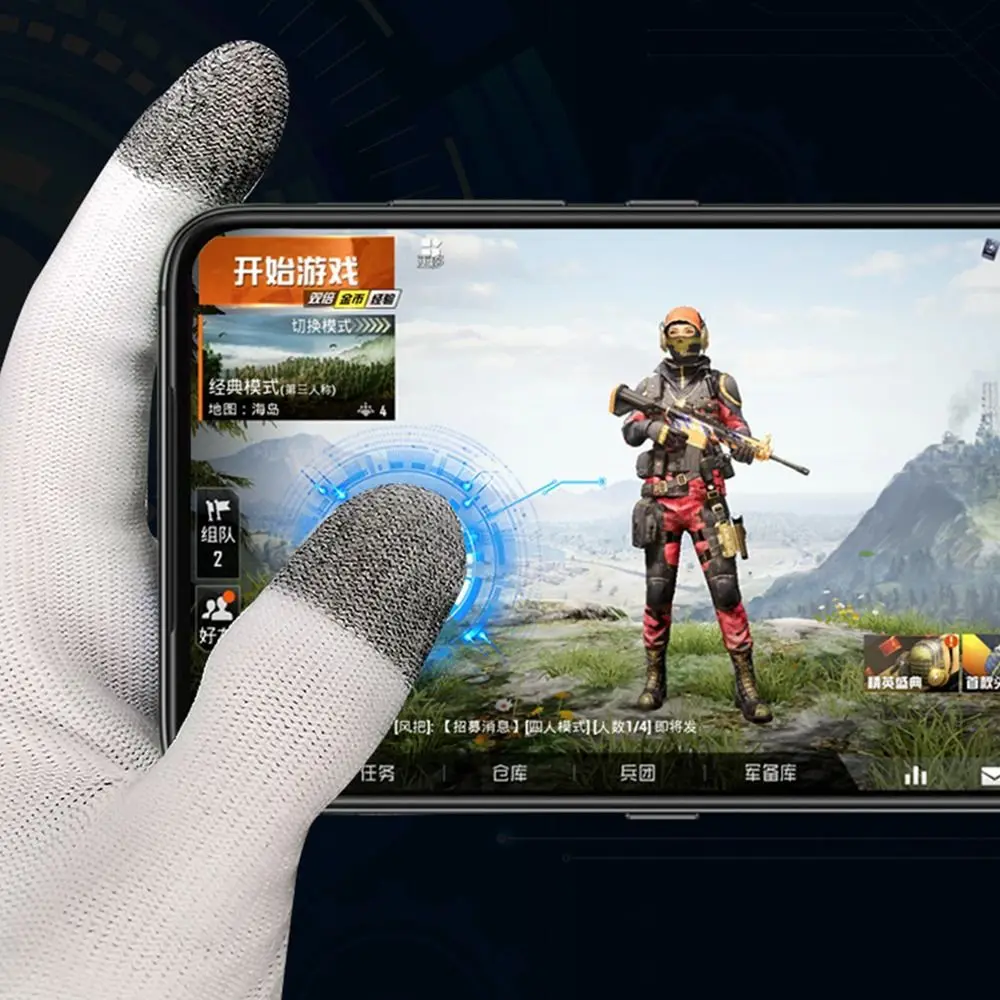 Proof For Gaming PUBG Finger Sleeves Hand Cover Game Controller Fingertips Gloves Cover Phones Game Controller Gaming Gloves